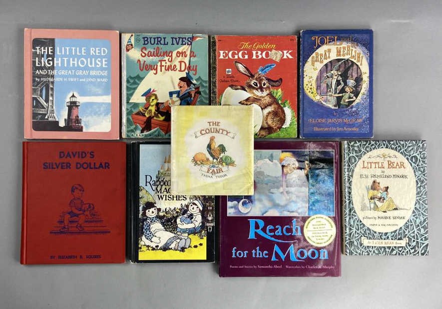 9 Children's Picture Books Tasha Tudor Burl Ives: The County Fair by Tasha Tudor, published by Henry Z. Walck Inc, 1968 edition of the 1940 original. The Little Red Lighthouse and the Great Gray Bridge by Hildegarde H. Swift and Lynd Ward, Children's