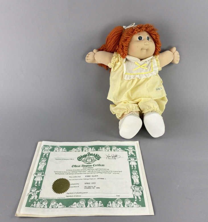 80's Red Head Cabbage Patch with Certificate (1 of 7)