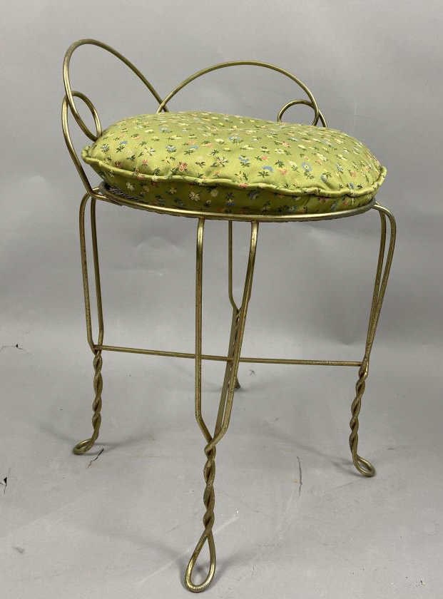 Brass Child Sized Vanity Chair