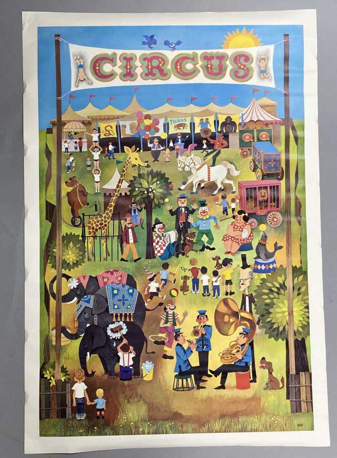 H Jelm Circus Poster 1960's (1 of 5)
