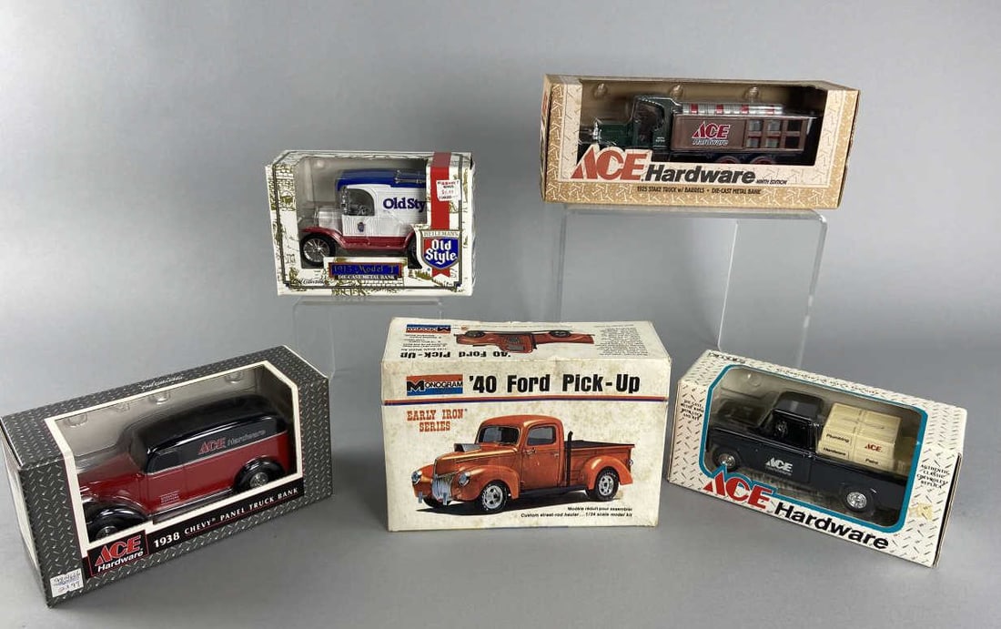 Monogram 40 Ford Pickup & Ace Die Cast Cars (1 of 10)