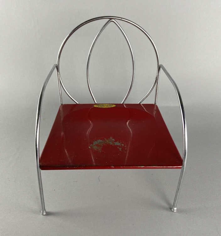 Chrome Jack N Jill Kiddie Chair National Prod.: 1950's Jack and Jill Kiddie Chair by National Production Co. of Detroit Michigan. Chair is 10 inchess wide and 13 inches tall, 4 1/2 inches from seat to floor. SHIPPING INFORMATION: In-House Shipping