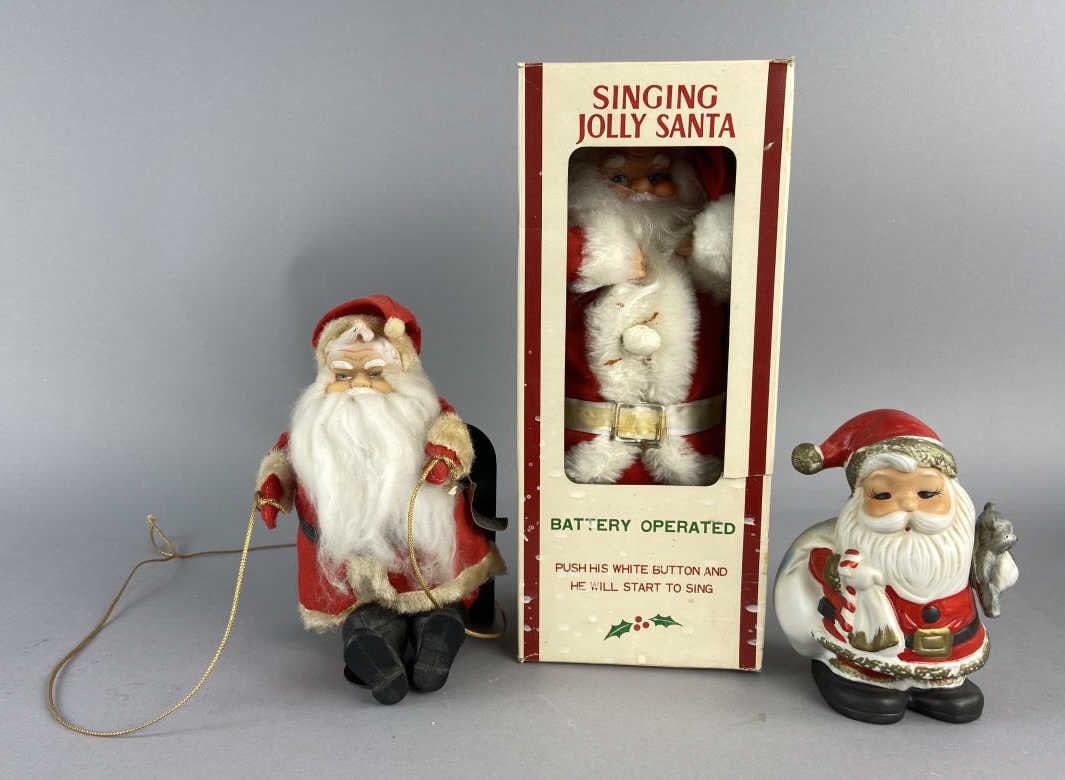 Three Mid Century Santa Claus Figures (1 of 12)