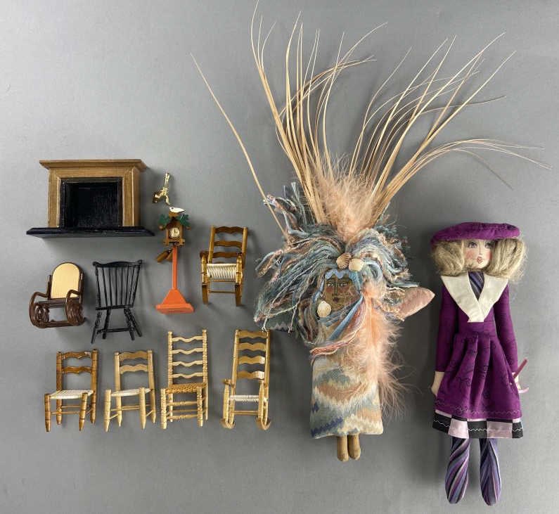 Dollhouse Furniture & Artisan Cloth Dolls (1 of 18)