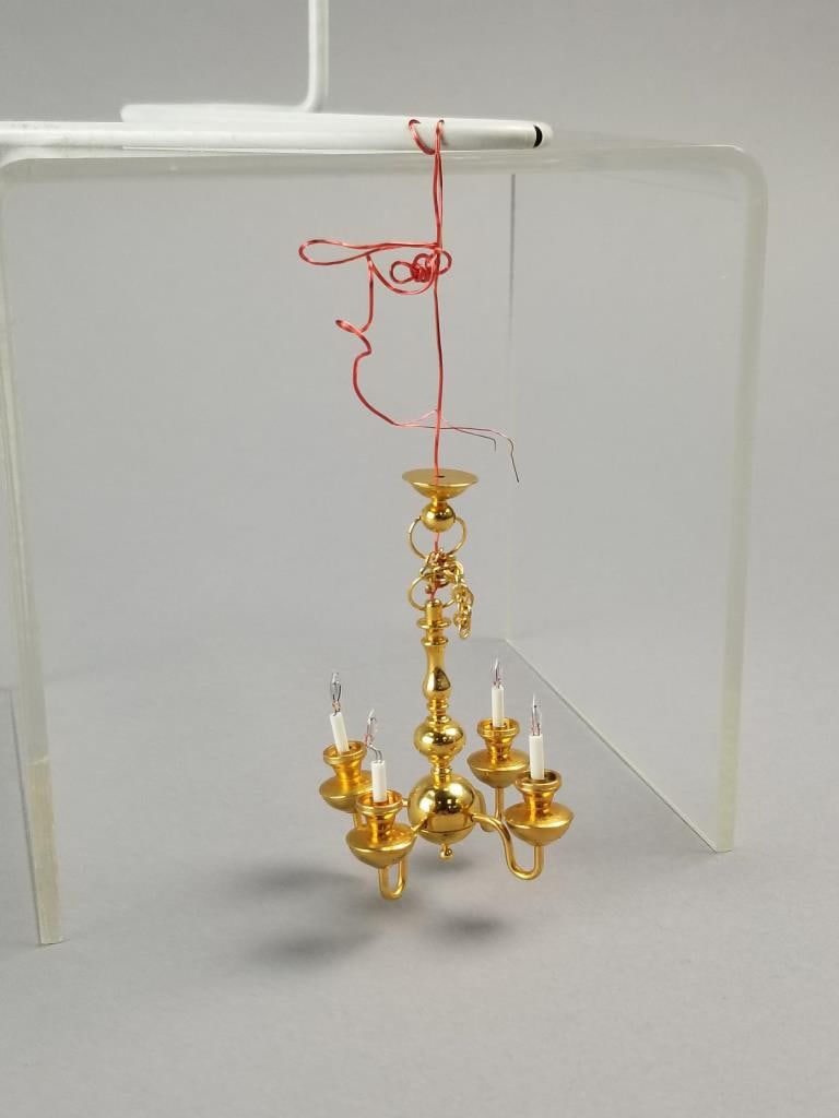 Clare Bell Brass Electric Chandelier, Mini (1 of 4)