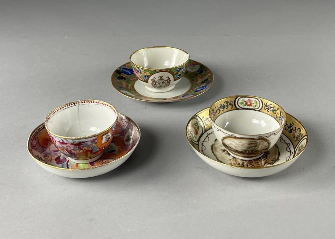 18th C. Chinese Export Handleless Cups & Saucers (1 of 11)