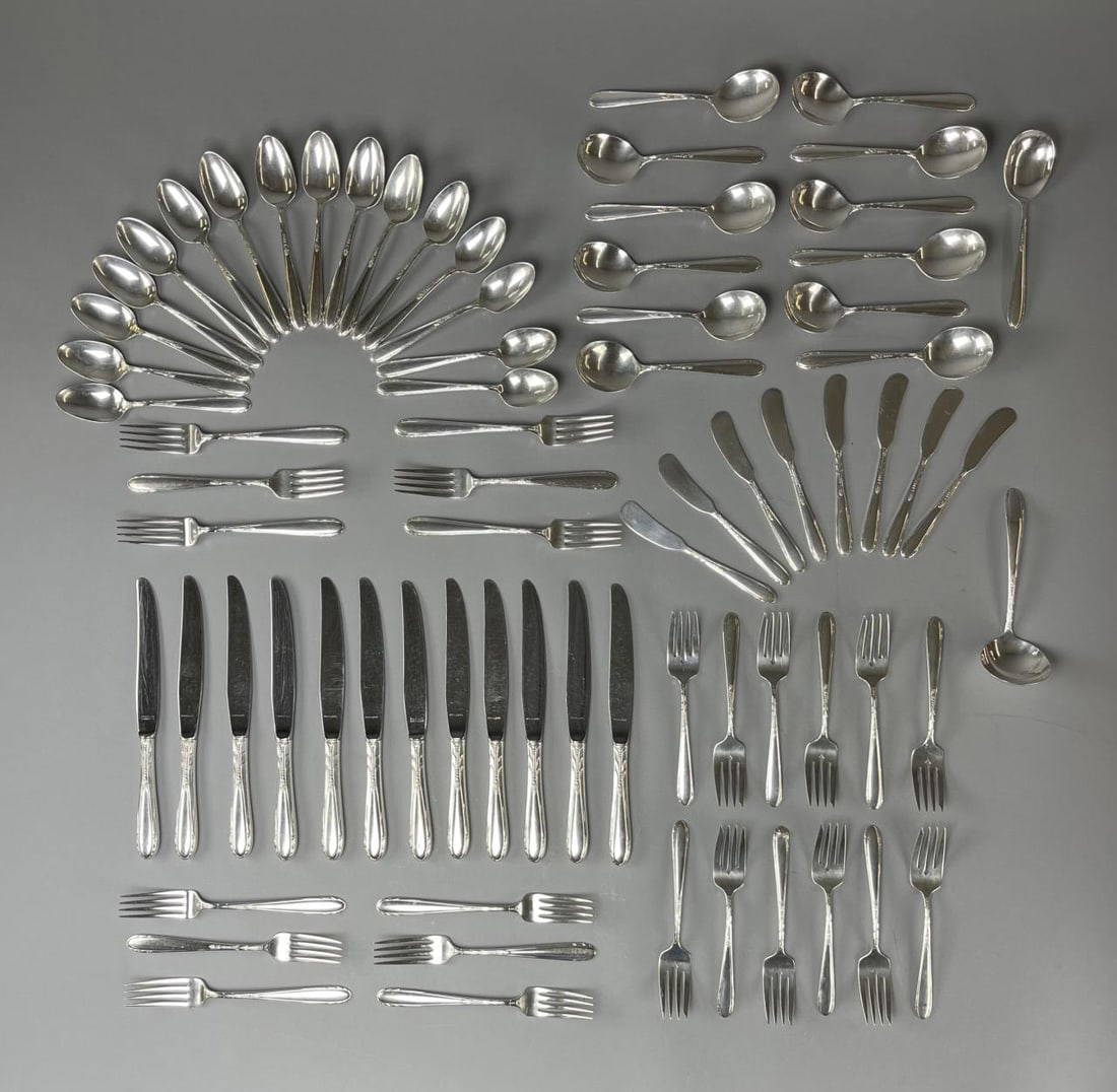 Heirloom "heiress" Sterling Silver Service For 12 Auction