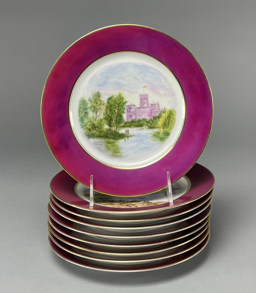 9 Hand Painted Haviland Limoges Landscape Plates (1 of 4)