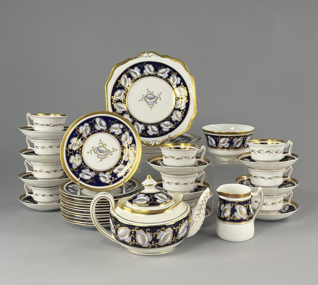19th C. English Porcelain Tea and Dessert Set (1 of 14)