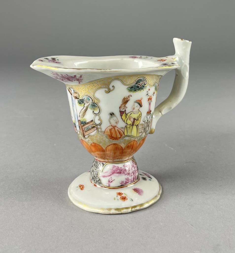 18th C. Chinese Export Famille Rose Helmet Creamer (1 of 7)