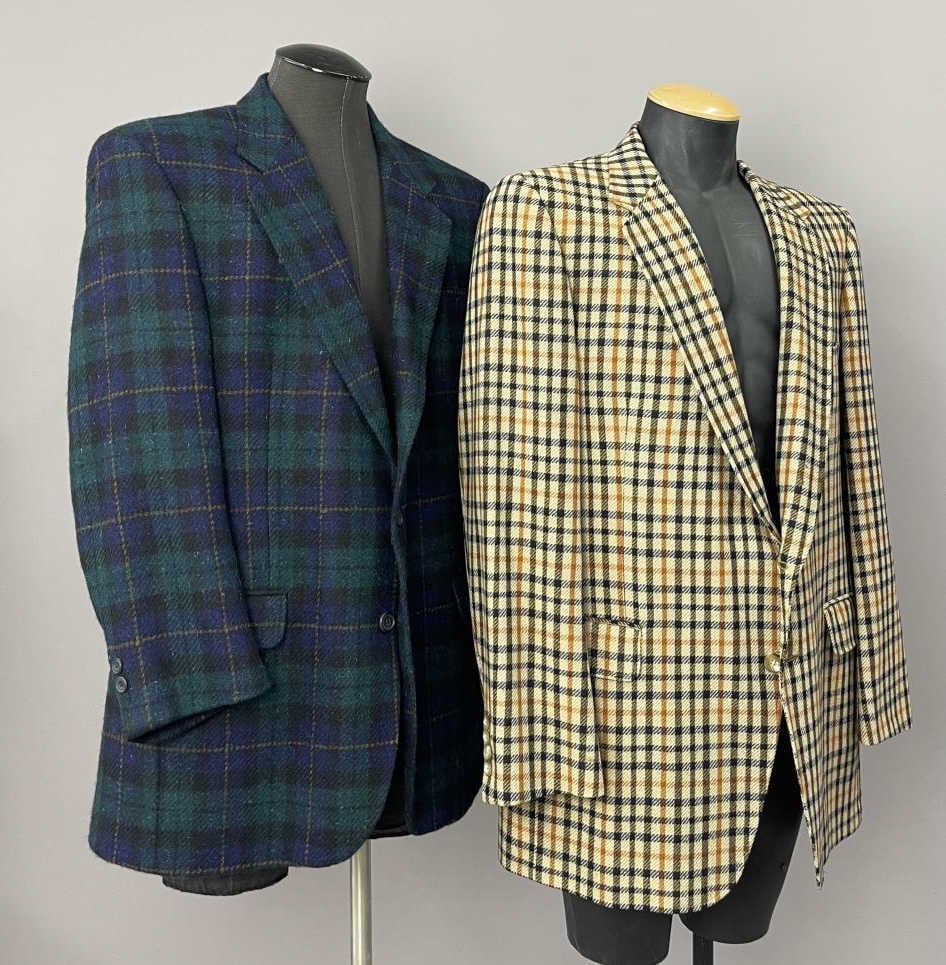 Two Daks Of London Vintage Plaid Wool Jackets Auction