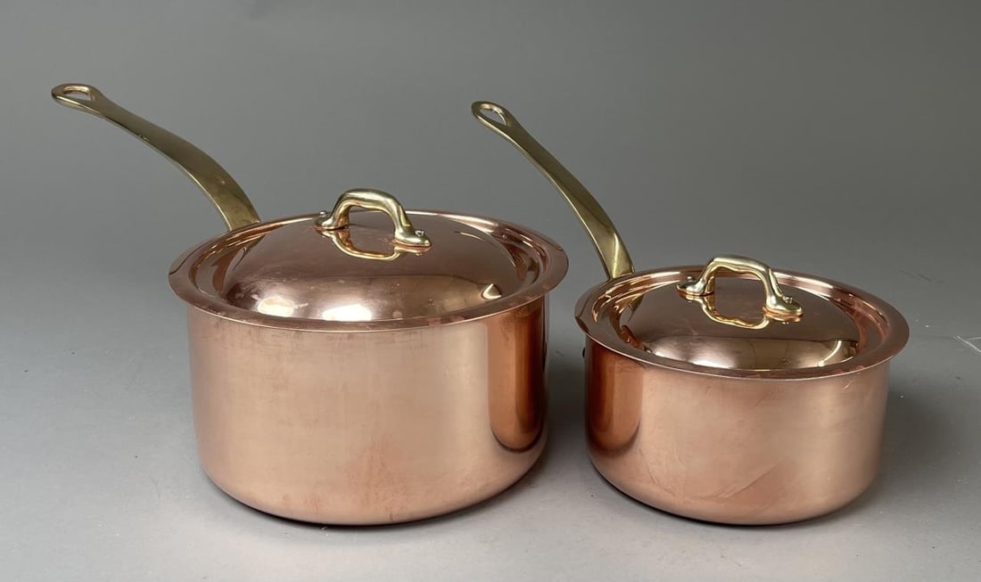 2 Mauviel French Copper Saucecepans with Lids (1 of 7)