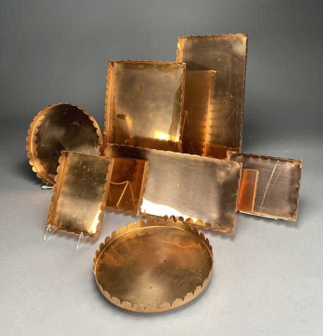 7 Elk Home / Old River Road Scalloped Copper Trays (1 of 4)