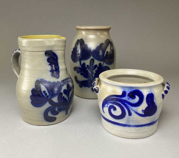 Beaumont Pottery Pitcher and 2 Crocks (1 of 7)