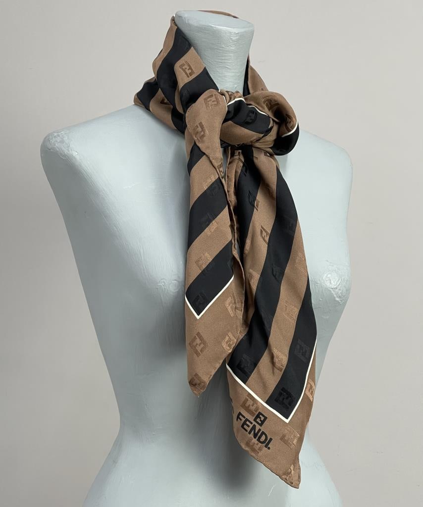 Vintage Fendi Silk Monogram Scarf (1 of 6)