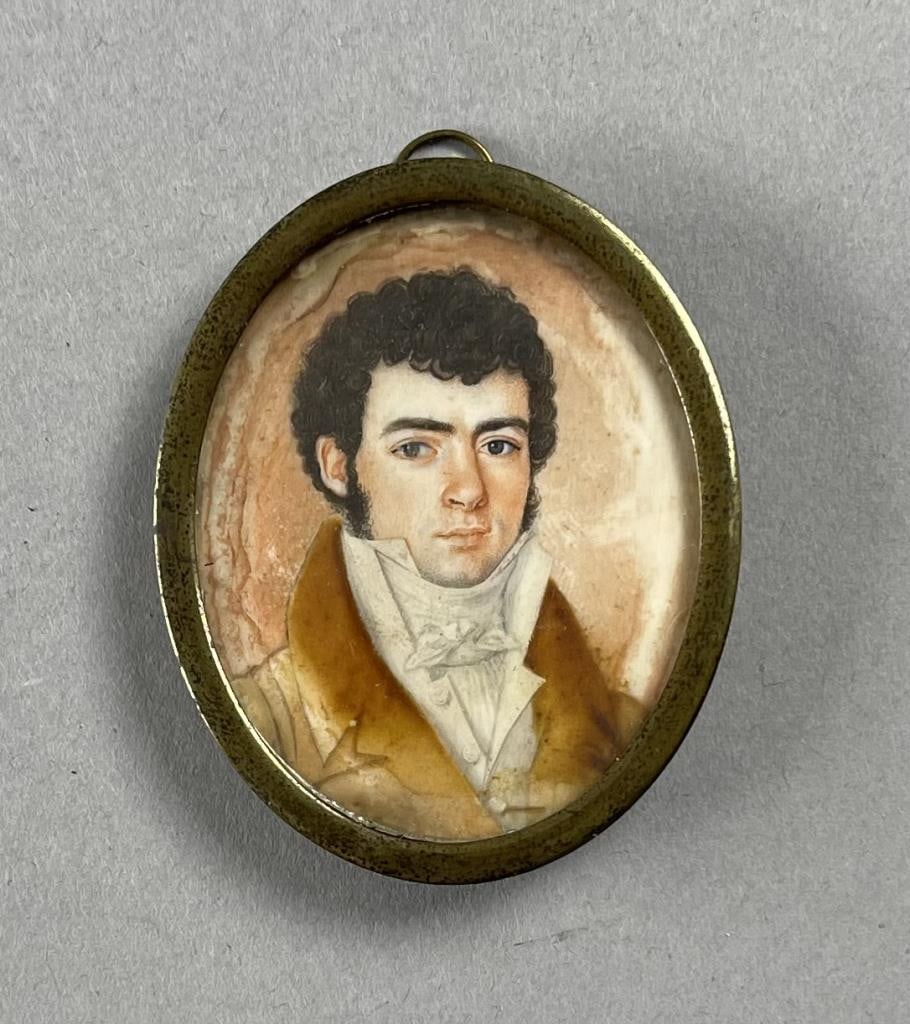 Miniature 19th Century Portrait of a Gentleman (1 of 3)