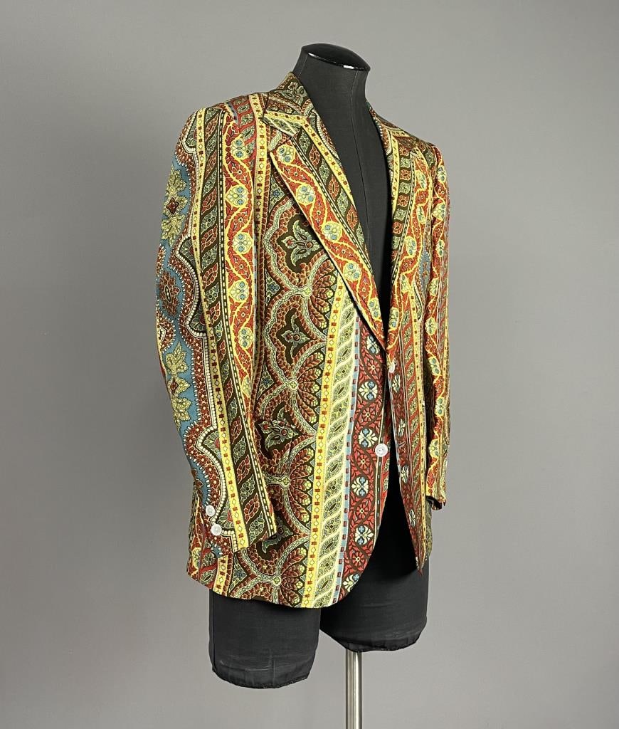 C. 1960s Saks 5th Ave. Paisley Silk Men's Jacket (1 of 8)