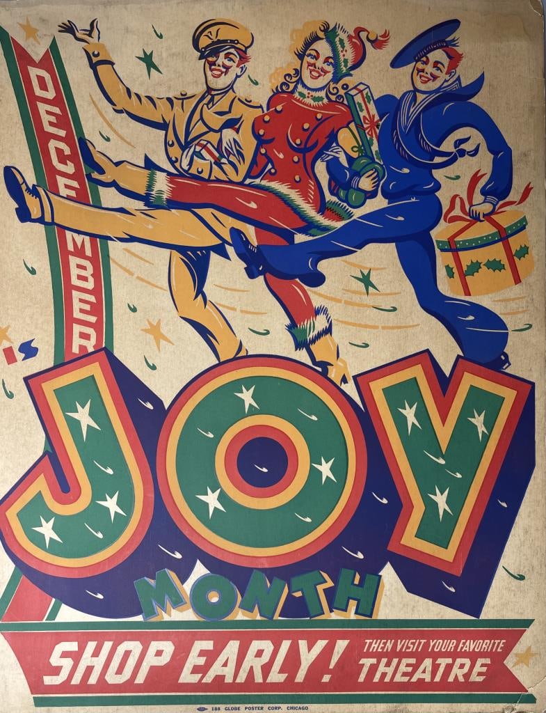 Globe Holiday "Joy Month" Art Deco Theater Poster (1 of 5)