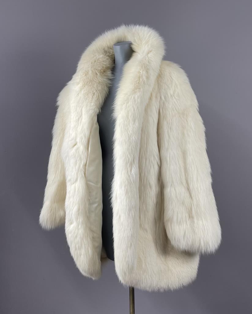 White Arctic Fox Fur Jacket (1 of 5)