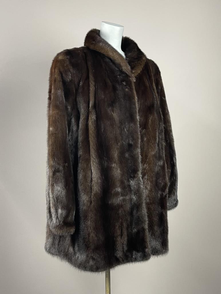 Dark Brown Vintage Mink Jacket (1 of 7)