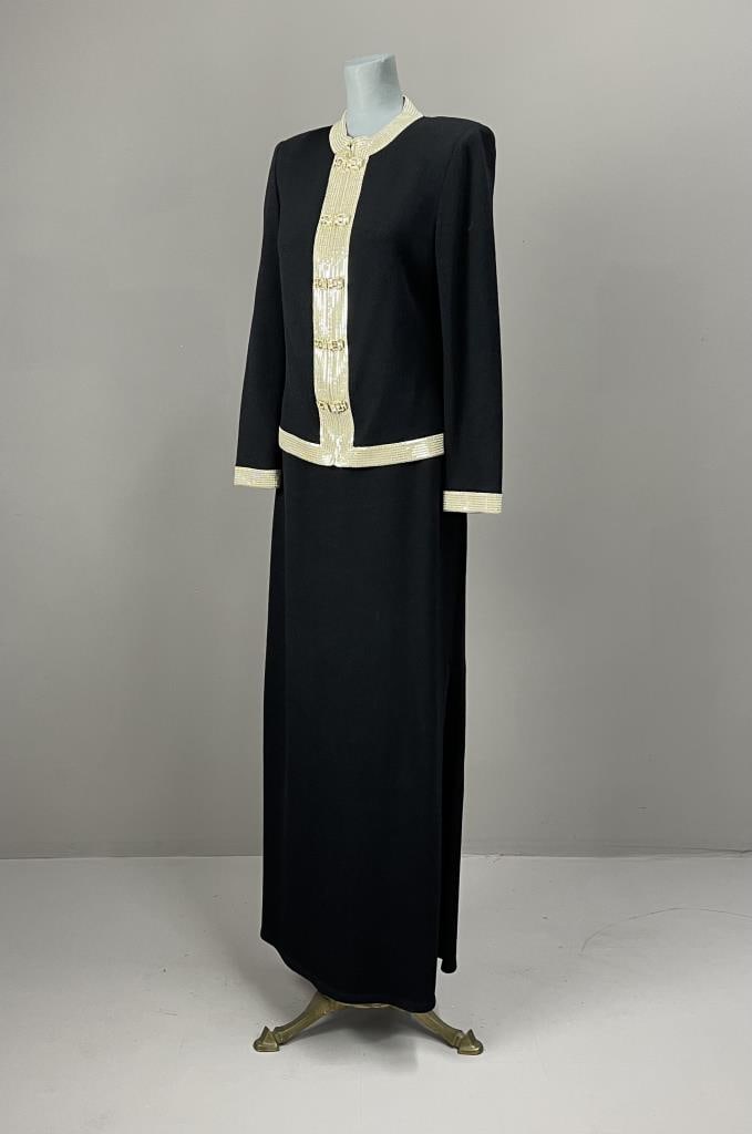 St. John Jeweled Black Knit Evening Suit (1 of 7)