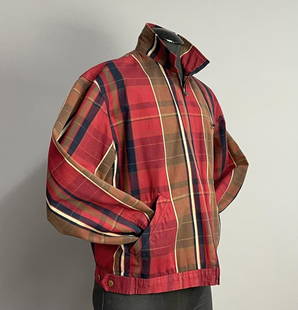 Polo Ralph Lauren Tartan Plaid Zip Jacket: Polo by Ralph Lauren tartan plaid cotton jacket labeled size men's medium. SHIPPING: In-House Shipping Available for this lot. Please read our Shipping Terms and Conditions and Shipping Policies prior