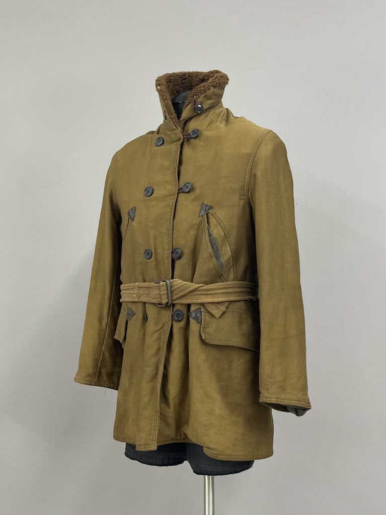 1920s Men's Shearling Lined Cotton Twill Coat (1 of 8)