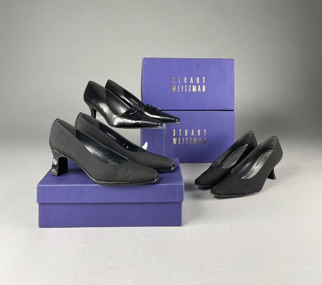 Vintage Stuart Weitzman Black Evening Pumps (1 of 6)