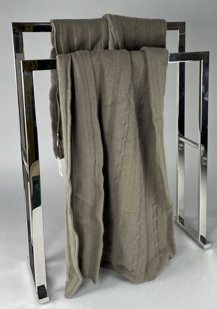 Green Cashmere Throw Blanket (1 of 6)