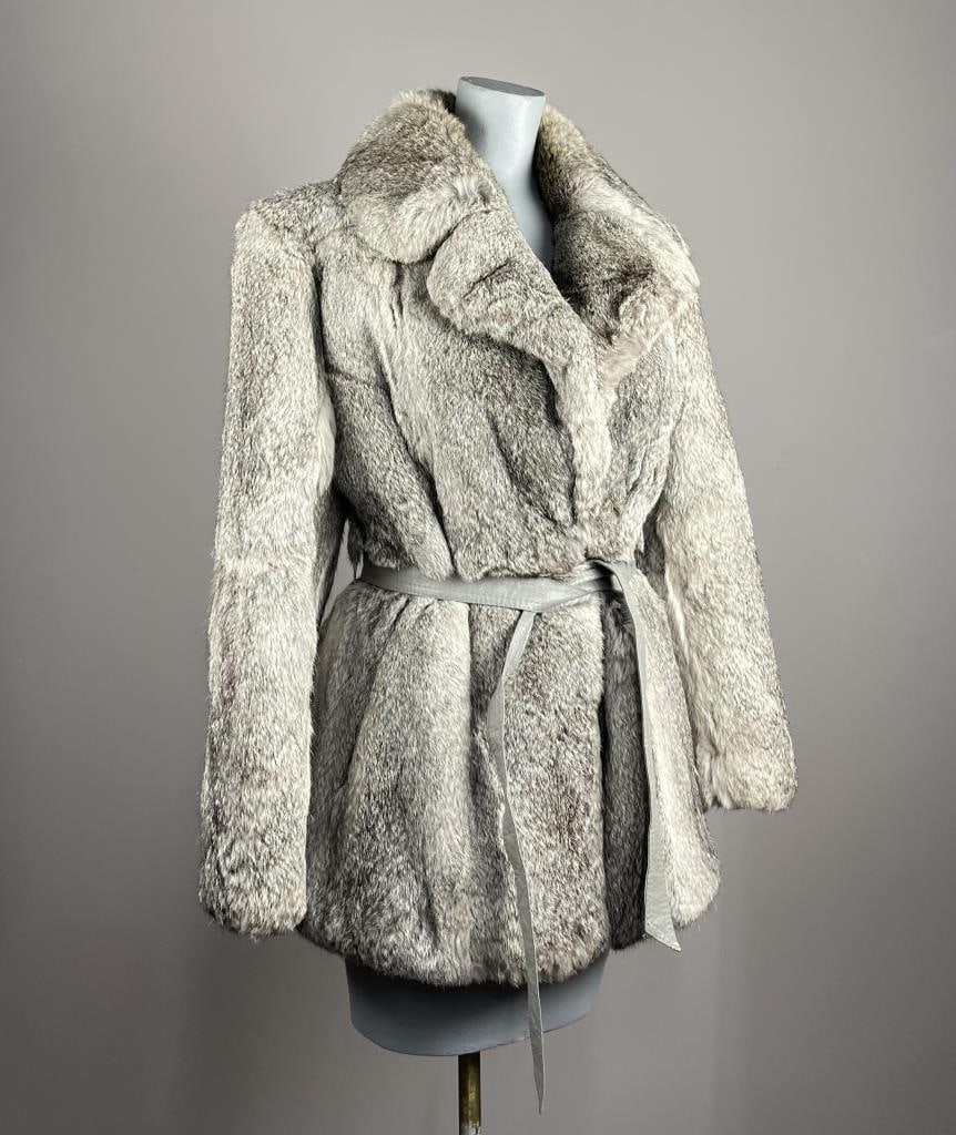 Vintage 1970s "Elan" Grey Rabbit Fur Jacket (1 of 8)