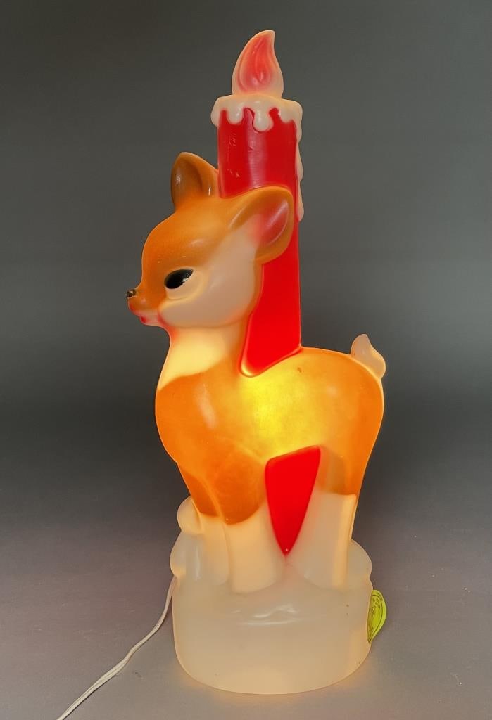 Empire Lighted Blow Mold Reindeer with Candle (1 of 6)