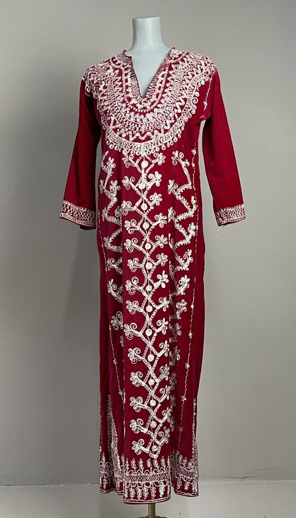 Vintage Metallic Embroidered Velvet Indian Caftan (1 of 6)