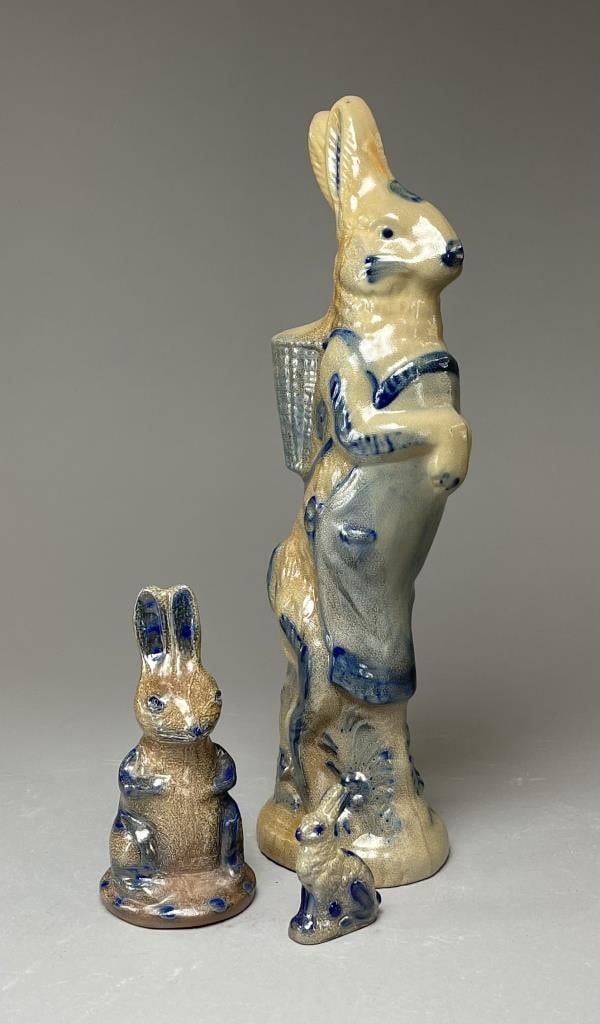 3 Beaumont Pottery Rabbit Figurines (1 of 7)