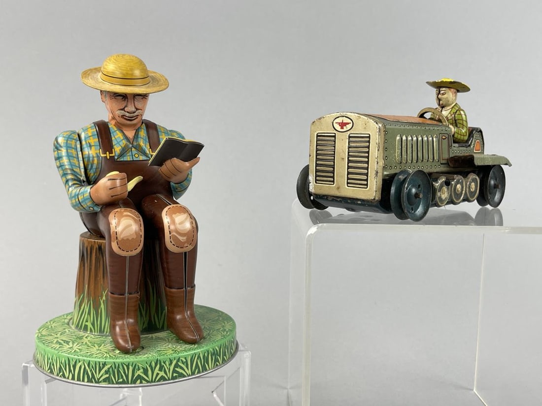 Alps Tin Club Farmer & San Japan X-56 Tractor (1 of 9)