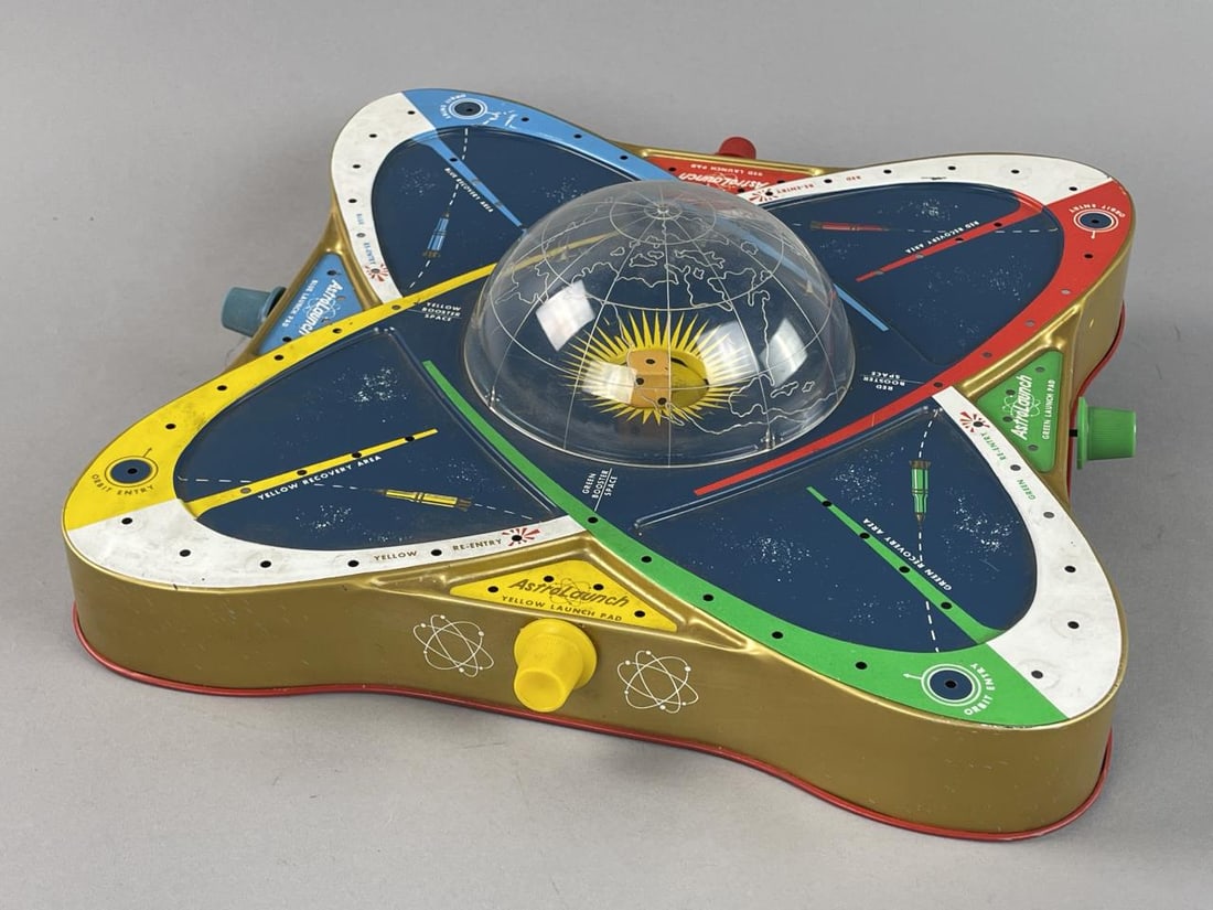 Vintage Ohio Art Tin Litho Astro Launch Game: SHIPPING: In-House shipping available. Please read our Shipping Policies prior to bidding.