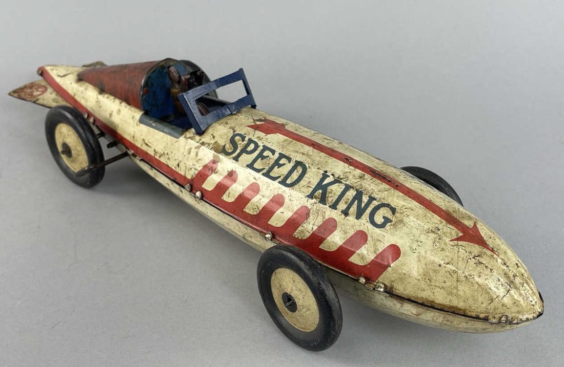 Vintage Marx Tin Wind Up Speed King Racer (1 of 8)