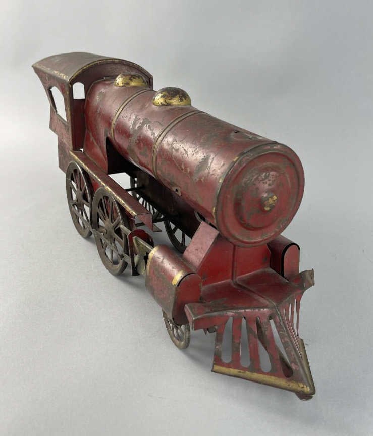 Antique Pressed Steel Railroad Steam Locomotive (1 of 11)