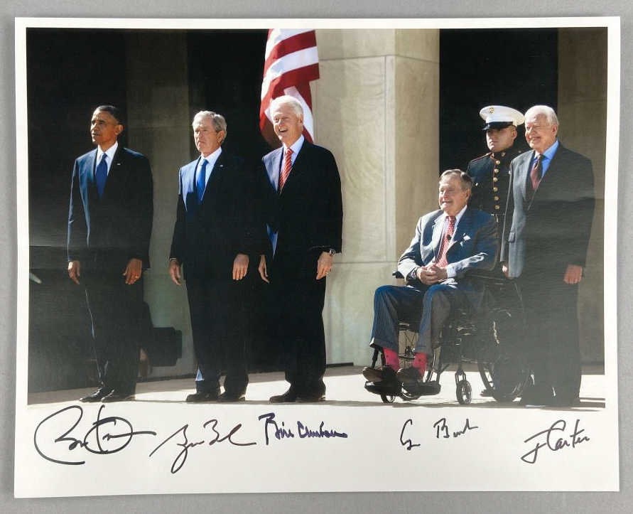 Photo, Obama, Bush, Clinton, Carter, Bush (Probably Autopen Signed) (1 of 8)
