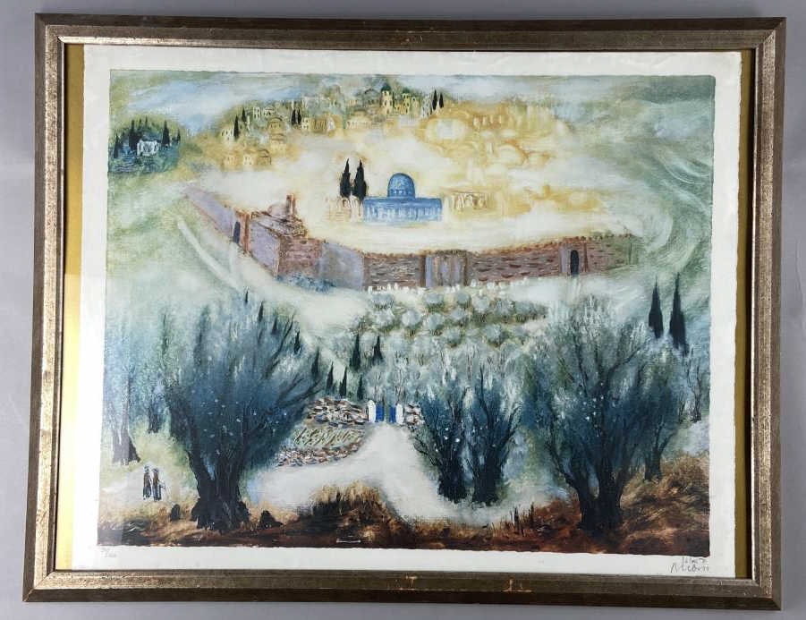 View of Jerusalem Reuven Rubin Signed Litho (1 of 9)