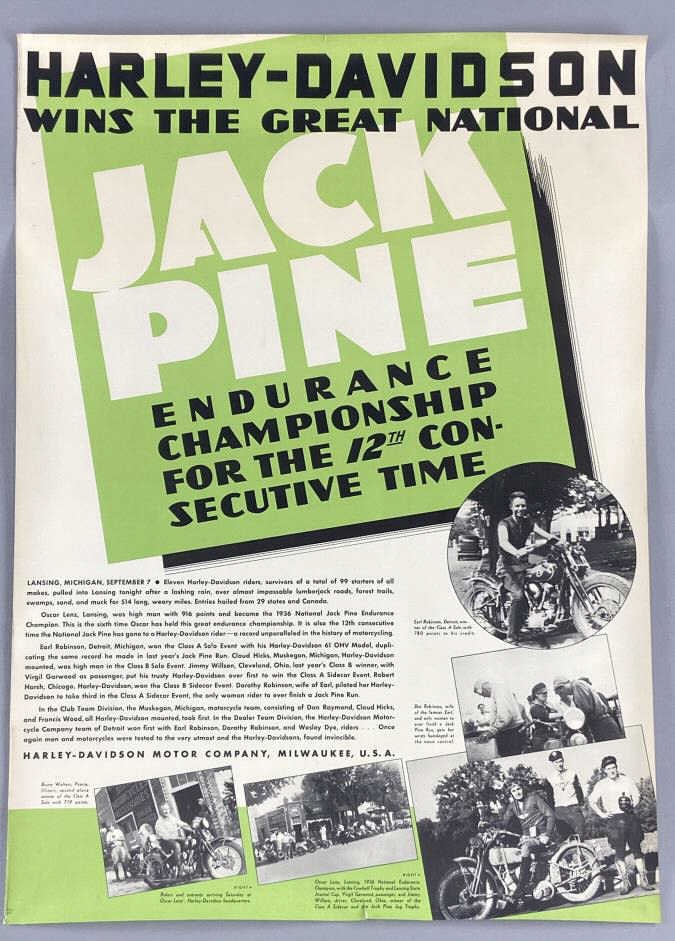Harley Davidson Jack Pine Poster 1936 (1 of 7)