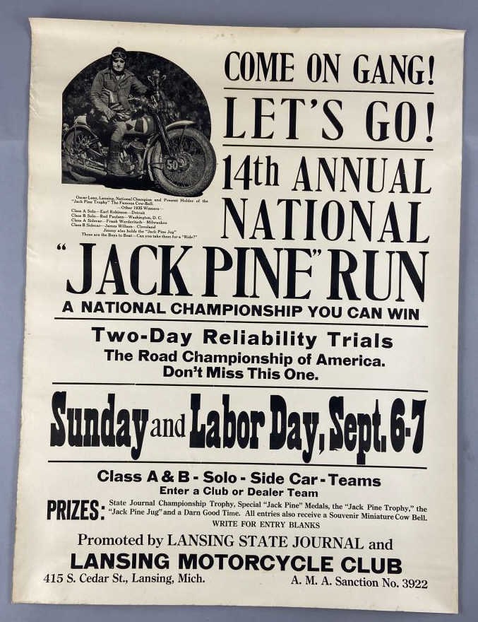 14th Jack Pine Run Motorcycle Racing Poster (1 of 6)
