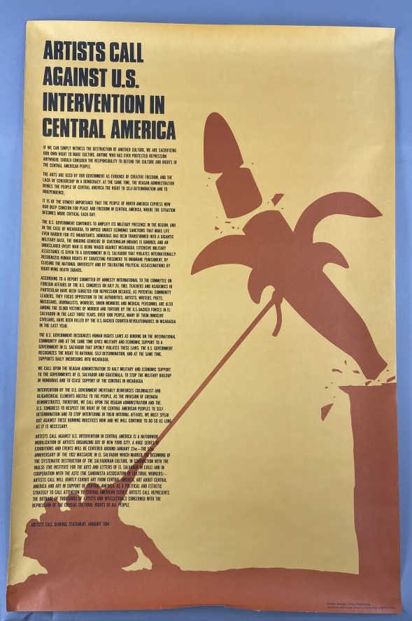 1984 Artists Call Against US Intervention Poster (1 of 5)