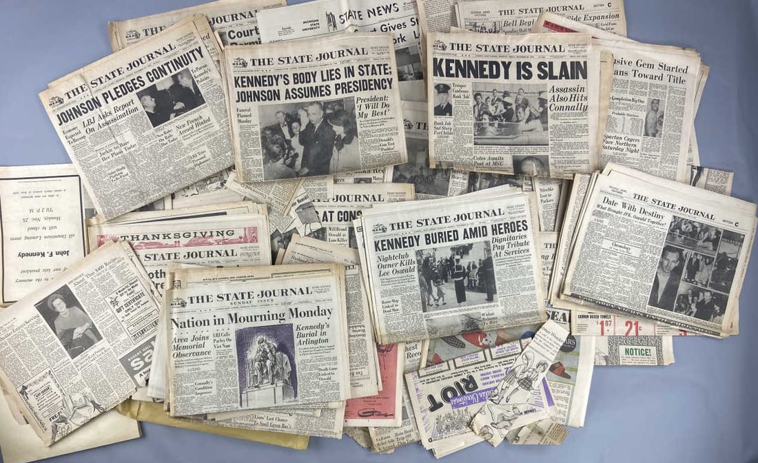 1963 Newspapers Kennedy Assassination (1 of 7)