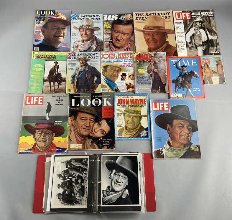 John Wayne Magazines Photos, Western Autographs (1 of 8)