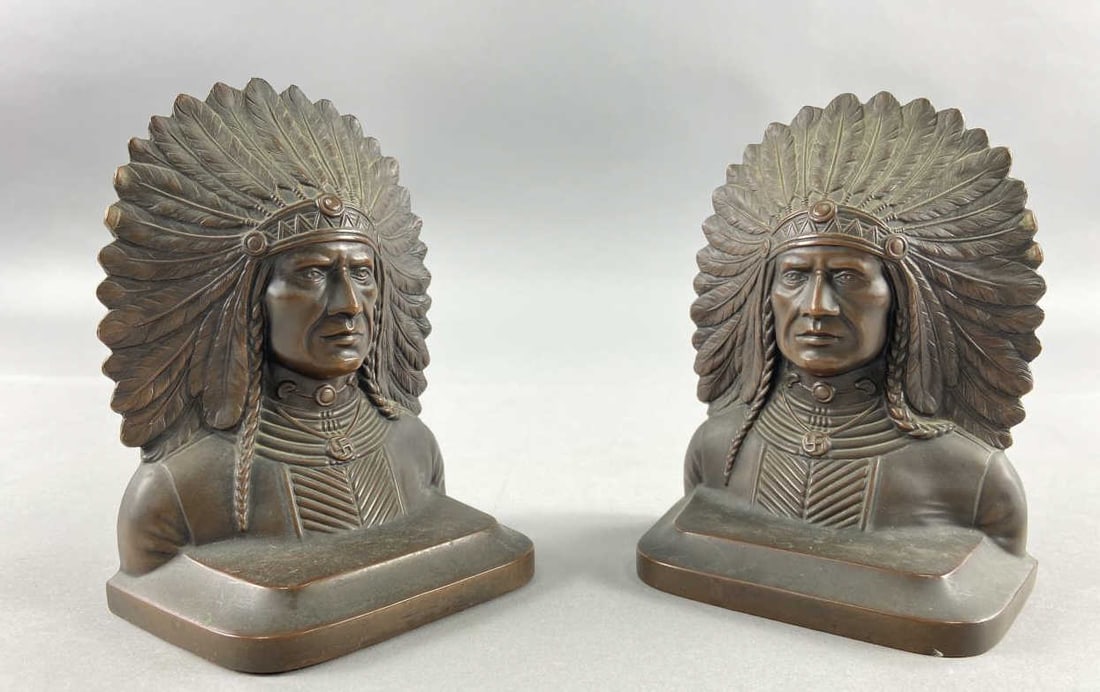 アンティーク雑貨 Indian Chief Chalkware Bookend アンティーク雑貨 Indian Chief Chalkware Bookend Vintage