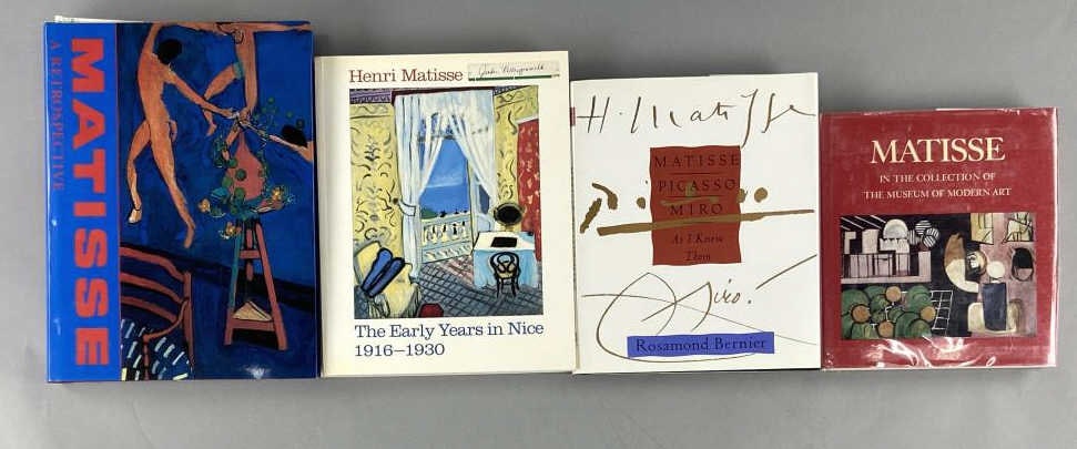 4 Matisse Art Books, Retrospective, Early Years: Matisse in the Collection of The Museum of Modern Art, by John Elderfield, published by The Museum of Modern Art New York 1978. Henri Matisse The Early Years in Nice 1916-18930, by Jack Cowart, publis