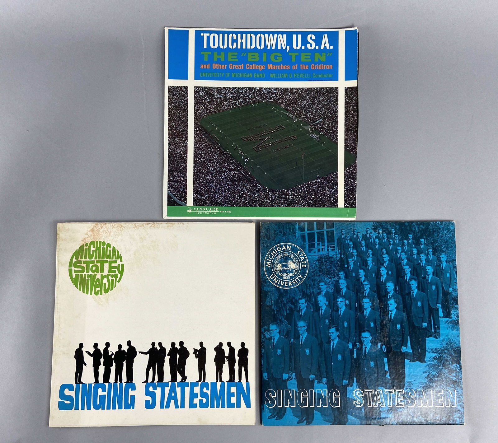 MSU Michigan Football Big Ten Vinyl Records (1 of 12)