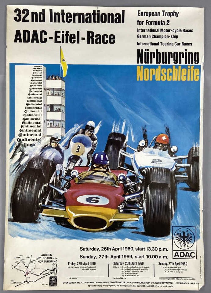 1969 ADAC Formula 2 Motorcycle Race Poster (1 of 10)