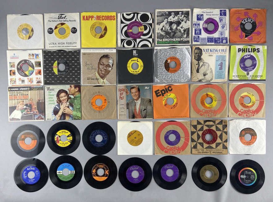 35 Vinyl Singles Frank Sinatra Nat King Cole: Nat King Cole Ramblin Rose & The Good Times, Capitol, 4804. Nat King Cole Lazy Hazy Crazy Days of Summer & In The Cool of the Day, Capitol, 4965. Nat King Cole The Little Boy that Santa Claus Forgot &