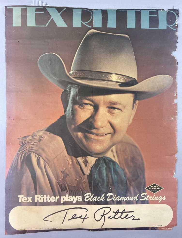 Tex Ritter Guitar String Advertising Poster (1 of 6)